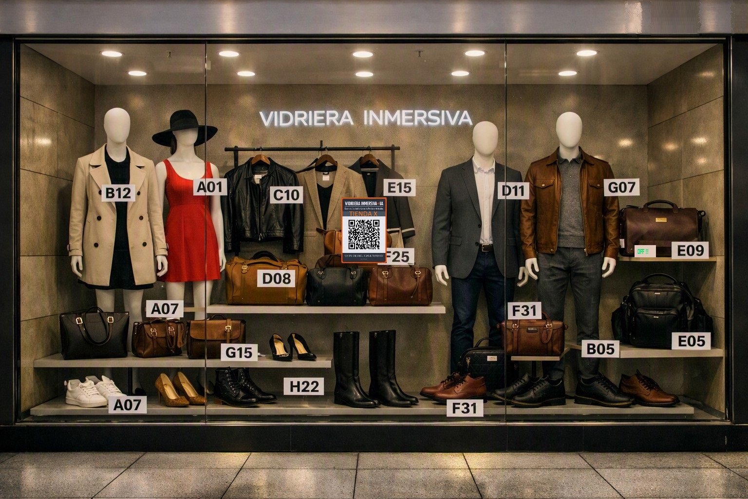 Vidriera con Descripciones Integradas