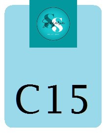 Etiqueta C15 con logo