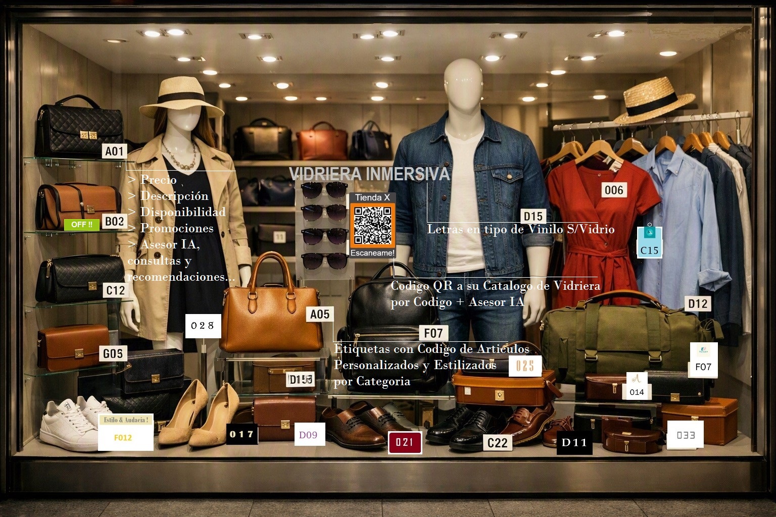 Estilo y personalización de vidriera con etiquetas versátiles